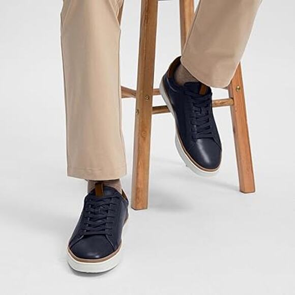 Coostar Mens Size 10.5 Navy Blue Lace Up Casual Shoes Comfortable Dress Sneakers - Picture 5 of 6